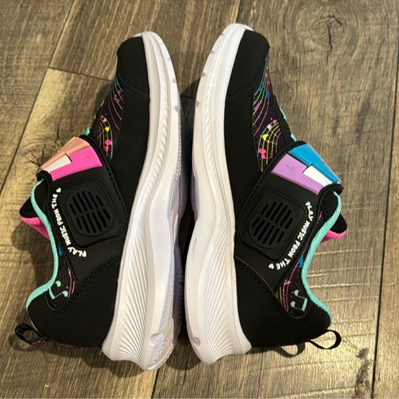 Skechers Black and Multicolor Kids Sneakers - Picture 8 of 12